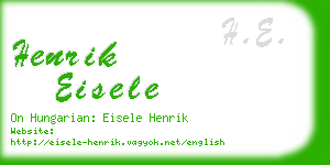 henrik eisele business card